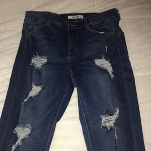 distressed jeans